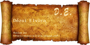 Dézsi Elvira névjegykártya